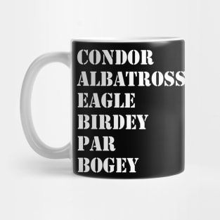 Golf Condor Albatross Eagle Birdie Par Bogey Mug